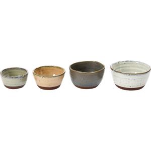 Stoneware Bowls with Reactive Glaze Finish, Set of 4