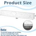 Reallnaive 36" x 4" Marble Vanity Sidesplash Pure White Bathroom Vanity Backsplash Engineered Stone Side Splash for Bathroom Sink Home Decoration