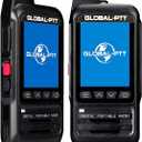 global-ptt P0 PoC Radio Unlimited Range, Lifetime Free PTT License with SIM Card IP67 Waterproof Float Rechargeable Walkie Talkie Nationwide Communication for Business, Marine & Outdoor (2, Black)
