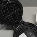 Chefman Anti-Overflow Belgian Waffle Maker w/Shade Selector, Temperature Control, Mess Free Moat, Round Iron w/Nonstick Plates & Cool Touch Handle, Measuring Cup Included, Black