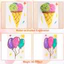 Magic 3D Foam Texture Painting Kit,Magic Puffy Paint,3D Drawing Canvas Sponge,DIY Bubble Drawing Pens Art Supplies,10Pcs Puffy Paint Paper(Rectangular)