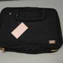 NISHEL Travel Toiletry Bag for women, Portable Hanging Organizer for Family-Sized Shampoo, Conditioner, Brushes Set, Makeup Accessories, Extra Large Size, Black