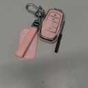 Key Fob Cover for Toyota Soft TPU Car Smart Keys Case Accessories Fit for 2019-2024 Venza, RAV4 Prime, Land Cruiser, Fortuner, Grand Highlander, Corolla Cross, Hilux Key Fob Case Protector(Pink)
