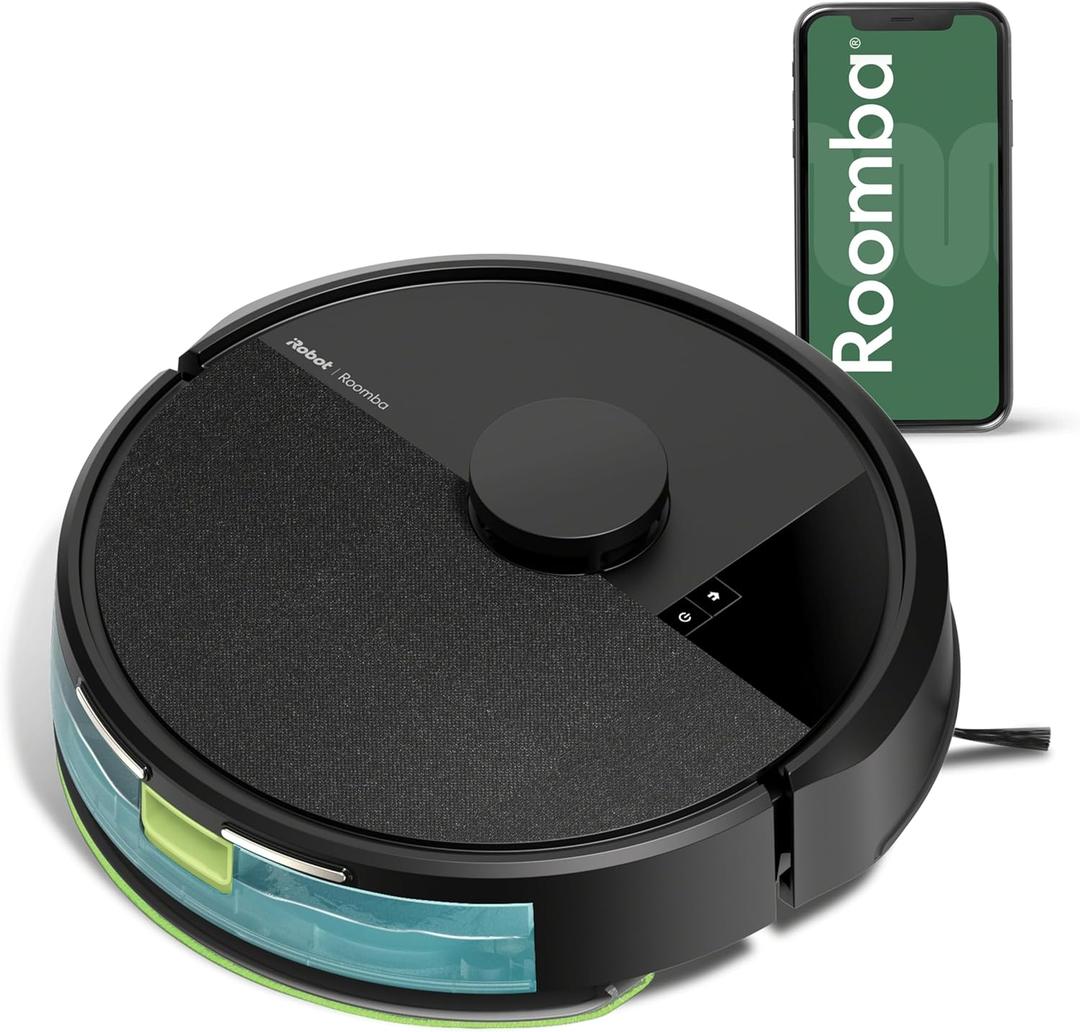 iRobot Roomba 105 Combo Robot Vacuum & Mop - Easy to use, Intense Power-Lifting Suction, LiDAR Navigation, Multiple Cleaning Modes, Avoids Mopping Carpets, Self-Charging