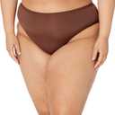 Amazon Essentials Women's Microfiber Underwear (Hipster & Thong) Pack of 6 (5X, Hipster, Black/Rich Hazel)