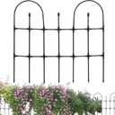 Garden Fence No Dig Fence Decorative Fences,35in(L)× 35in(H) PE Coated Steel Fencing,Rustproof Metal Wire Garden Fence Border for Garden & Patio Landscaping 1 Pack