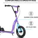 JOYSTAR Kick Scooter for Kids 5+ Teens & Youth, Lightweight Kids Scooter with Adjustable Handlebar, 2 Wheel Scooter for Boys & Girls, 12" Inflatable Wheels Rear Drum Brakes
