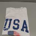 USA Flag Tee Shirt for Women 4th of July Memorial Day Gift T Shirt Casual Short Sleeve American Proud T-Shirt Tops (White, M)