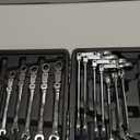 DISEN 12pcs Ratchet Wrenches Set Double Jointed, Metric Flex Head Ratcheting Wrench Set 8-19mm, Open End & Box End Combination Wrench, 72-Teeth, Cr-V Steel, with Heavy Duty Case