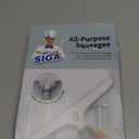 MR.SIGA Multi-Purpose Silicon Squeegee for Window, Glass, Shower Door, Car Windshield, Heavy Duty Window Scrubber, Includes Suction Hook, 10 inch, White & Gray, 1 Pack