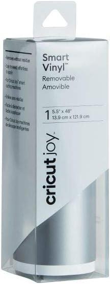 Cricut Joy Smart Vinyl - Removable Adhesive Decal Roll - Silver (4ft)