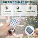 YITAHOME Prelit Blue Spruce Christmas Tree 6ft with Remote Control, Pre-Decorated Pre-Lit Blue Aspen Fir Christmas Tree with Built-in Lights, Pine Cones & 11 Light-Modes for Home, Party Decoration