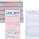 Guest Check Pads EP-3632-1 (20 Pads), Total 1000 Pink Waitress Notepad, Server Order Pads
