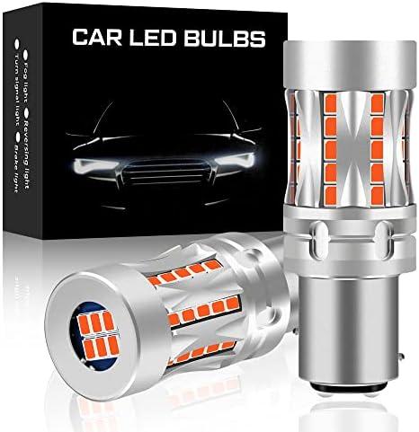 2 Pack Yifengshun 1157 LED Bulb Red, Brake Light Bulb Rear Tail Light Blub Super Bright, 2357 2057 7528 BAY15D LED Bulb Parking Light Stop Light Bulbs Replacement Lamp for Cars RV (2 Packs)