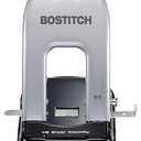 Bostitch Office Indulge 40 Reduced Effort 2-Hole Punch, 40 Sheets, Silver (2340)