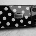 SOKAD for iPhone Air Case with Finger Strap Kickstand, Cute Checkered Checkerboard Phone Case with Finger Hand for Women Men, Slim Full Camera Protection Shockproof Cover, Black & White