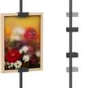 1PCS Tabletop Picture Frame Stand,Heavy Metal Base Adjustable Size Table Easels for Display,Picture Frame Holder Art Display Stand for Signs, Canvas (Black)