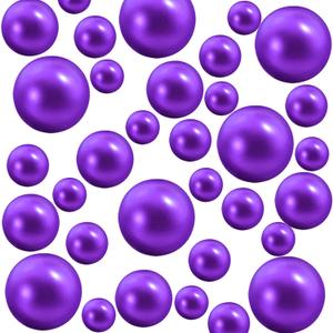 300Pcs Pearl Vase Filler, Purple No Hole Faux Pearl Beads for Centerpieces Vases, Candle Centerpieces, Wedding Birthday Party Home Decor 8/10/14/20mm