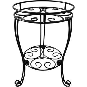18.9inch Tall Plant Stand for Flower Pot Heavy Duty Potted Holder Indoor Outdoor Metal Rustproof Iron Garden Container Round Supports Rack