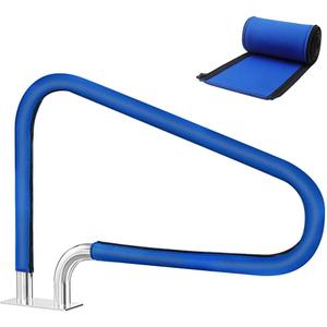 Pool Handrail Cover, 4 Feet Swimming Pool Hand Railing Covers with Zipper Slip Resistant Anti-Scald Safety Rail Grip Handles Sleeve for Swimming Pools Inground Ladder Hand Rail Grips-Blue