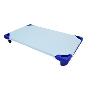 American Baby Company 100% Polyester Cot Sheet for Daycare Standard Size 23" x 51" - Soft & Breathable Cot Sheet for Daycare and Preschool, Blue