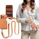 MAGEASY Compatible with iPhone 17 Pro Max 6.9" Wallet Case with Crossbody Strap - Coin Purse & Card Slot, with Leather Crossbody Lanyard, 16ft Ultimate Drop Protection | Pouch (Coral)