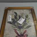 InSimSea Gold Framed Christmas Wall Art, Vintage Canvas Prints Decor, Mistletoe Paintings Wall Shelf Decor, Farmhouse Pictures for Winter Bedroom Holiday Decoration Gifts, 12x16inch