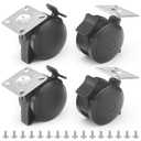4 Pack 69828 69827 Locking Caster Compatible with Weber Spirit 200/300 Series Gas Grills (2013 and Newer) with Up Front Controls for Weber Grill Replacement Parts - Wheel Locking Mechanism