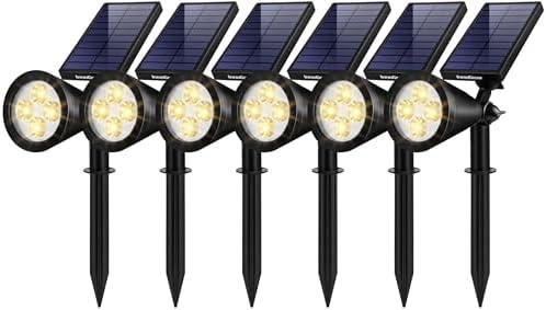 InnoGear Solar Lights Outdoor Waterproof Solar Garden Light for Outside Yard Landscape Lighting Pathway Spot Lights Spotlight Wall Light Auto On/Off, Pack of 3 (Warm White)