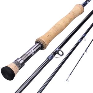 Sougayilang Fly Fishing Rod, Lightweight Ultra-Portable 4 Pieces Graphite Fly Rod for Complete Starter 5/6wt, 7/8wt Rod for Traveling