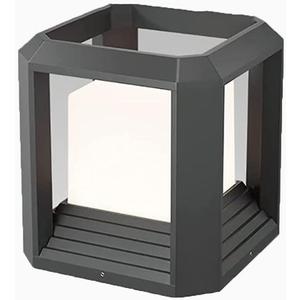 Outdoor Garden Lamp Modern Minimalist Lawn Garden Villa Door Household High-Power Waterproof Column Head Lamp Outdoor Post Light Outdoor Pillar Light Pathway Lighting (Size : 22 * 22 * 22cm)
