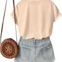 Womens Vintage Sunflower Graphic T-Shirt V Neck Short Sleeve Floral Tees Casual Loose Fit Summer Tops(L,Beige-3-229) (L)