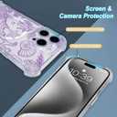 for iPhone 15 Pro Max Case Clear Magnetic, Compatible with MagSafe, Ocean Marine Animals Pattern, Slim Shockproof Camera Lens Protection Phone Case for Women Men 6.7" - Purple