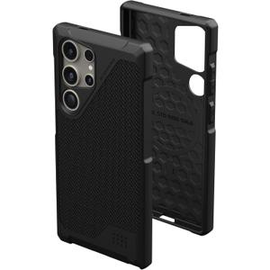 URBAN ARMOR GEAR UAG Designed for Samsung Galaxy S24 Ultra Case 6.8" Metropolis LT Kevlar Black, Magnetic Charging Rugged Military Drop-Proof Impact Resistant Non-Slip Protective Cover