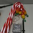 12 Pack Outdoor Solar Christmas Decorations, 180 Bright LED Solar Candy Cane Christmas Lights 8 Lighting Modes, Waterproof Outside Xmas Decorations with Lantern Decor Lights for Pathway Yard Garden