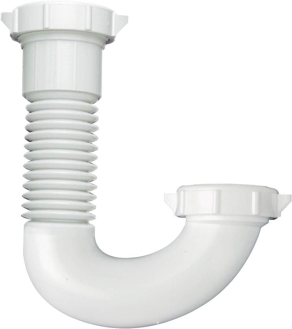 Plumb Pak PP812-50 Flex 'N Fix J Bend, 1-1/2" or 1-1/4" Inlet, White