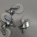 uxcell 1.5 Inch Swivel Caster Wheels PP 360 Degree Threaded Stem Caster Wheel M8 x 15mm, 99lb Total Load Capacity, Pack of 4