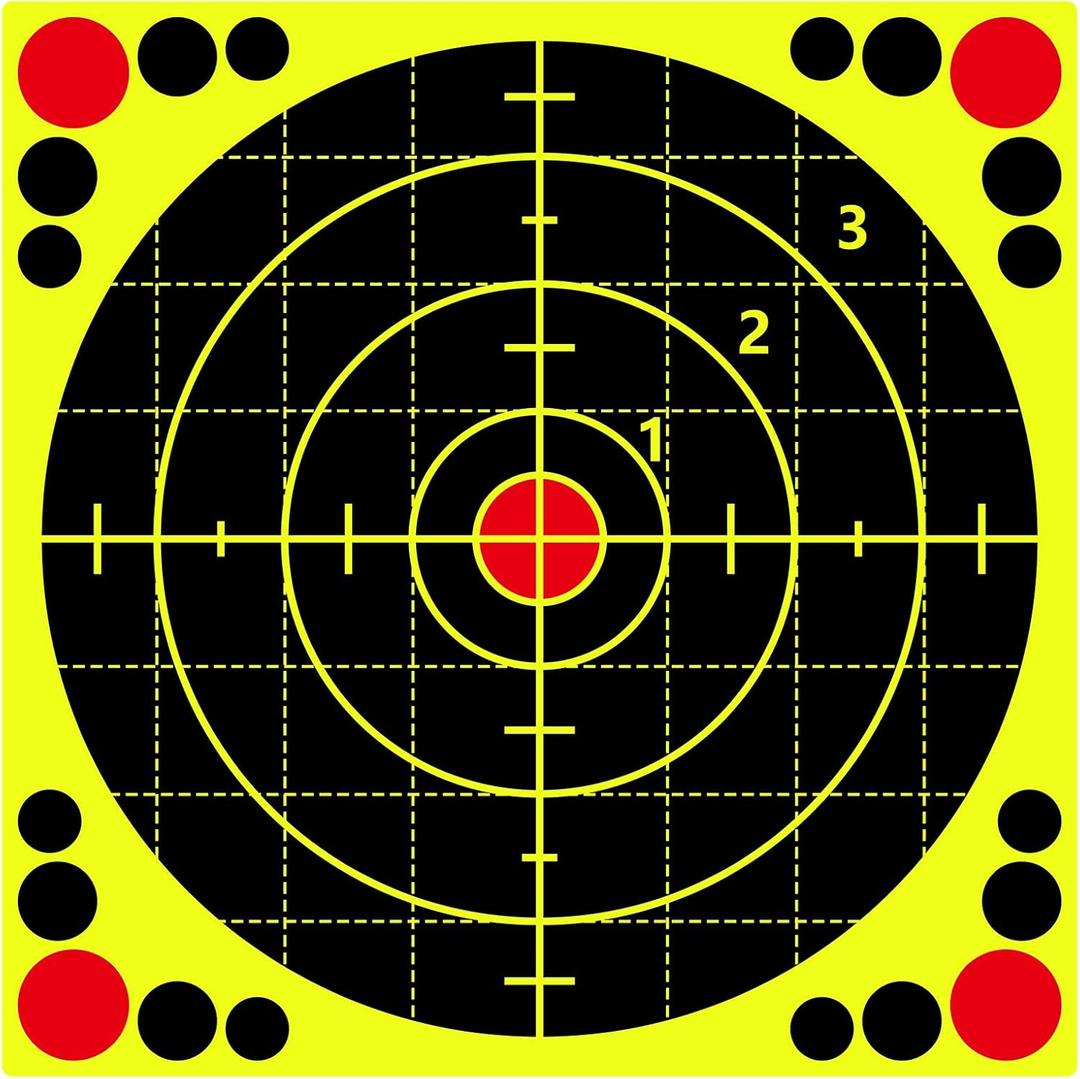 Anwyll Shooting Splatter Targets Stickers - 15Pcs 12'' Targets for Shooting Range Reactive Paper Shooting Target Adhesive Shoot and See Target for BB Pellet Gun Pistol Airsoft Rifle Shoot Practice