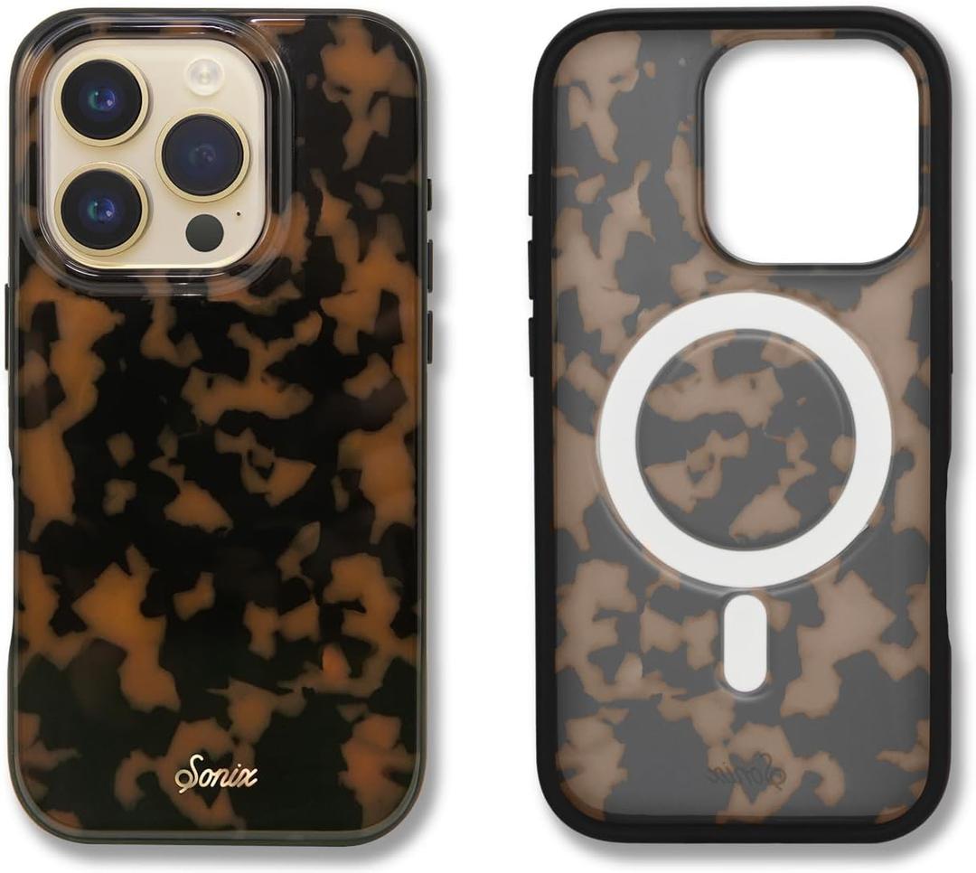 Sonix Case for iPhone 16 Pro | Compatible with MagSafe | 10ft Drop Tested | Tortoiseshell | Brown Tort (iPhone 16 Pro, Brown Tort)