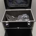 Adazzo Professional Rolling Makeup Case with Drawer for Makeup Artists Cosmetic Train Case Large Storage Case for Nail Technicians Cosmetology Case with Detachable Bag for Hairstylist Black