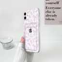 NITITOP Compatible with iPhone 11 Case Clear with Card Holder Cute Flower Floral Leave Pattern for Women Girl Soft TPU Shock-Absorbing Wallet Case Protective Phone Cover - Light Pink