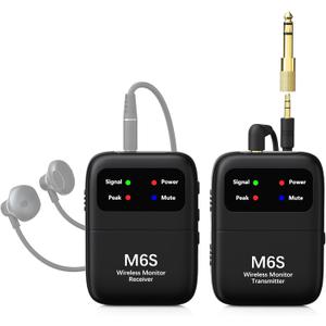 Keten Wireless in Ear Monitor System, 2.4G Automatic Pairing IEM System for Musicians with Transmitter & Beltpack Receiver, Lightweight and Portable for Live Performance, Band, Studio