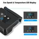 Cooling Fan for Nintendo Switch 1/2, Cooler Replacement Kit for Nintendo Switch Docking Station Dock Set, Adjustable Fan Speed, LED Temperature & Speed Display, 3 Buttons Control, Micro USB Cable Powered
