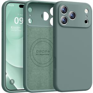Ktele Magnetic for iPhone 17 Pro Case [Compatible with Magsafe] [Premium Silicone Satin-Smooth Touch] Slim Shockproof Anti-Scratch Microfiber Lining Case, 6.3 inch, Pine Green