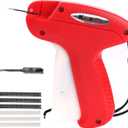 2 x Fine Stitch Gun for Clothes, Stitch Gun Quick Clothing Fixer with 2 Needles & 5000 Micro Fasteners(2500 Black & 2500 White),Tagging Gun, Hemming Gun Red