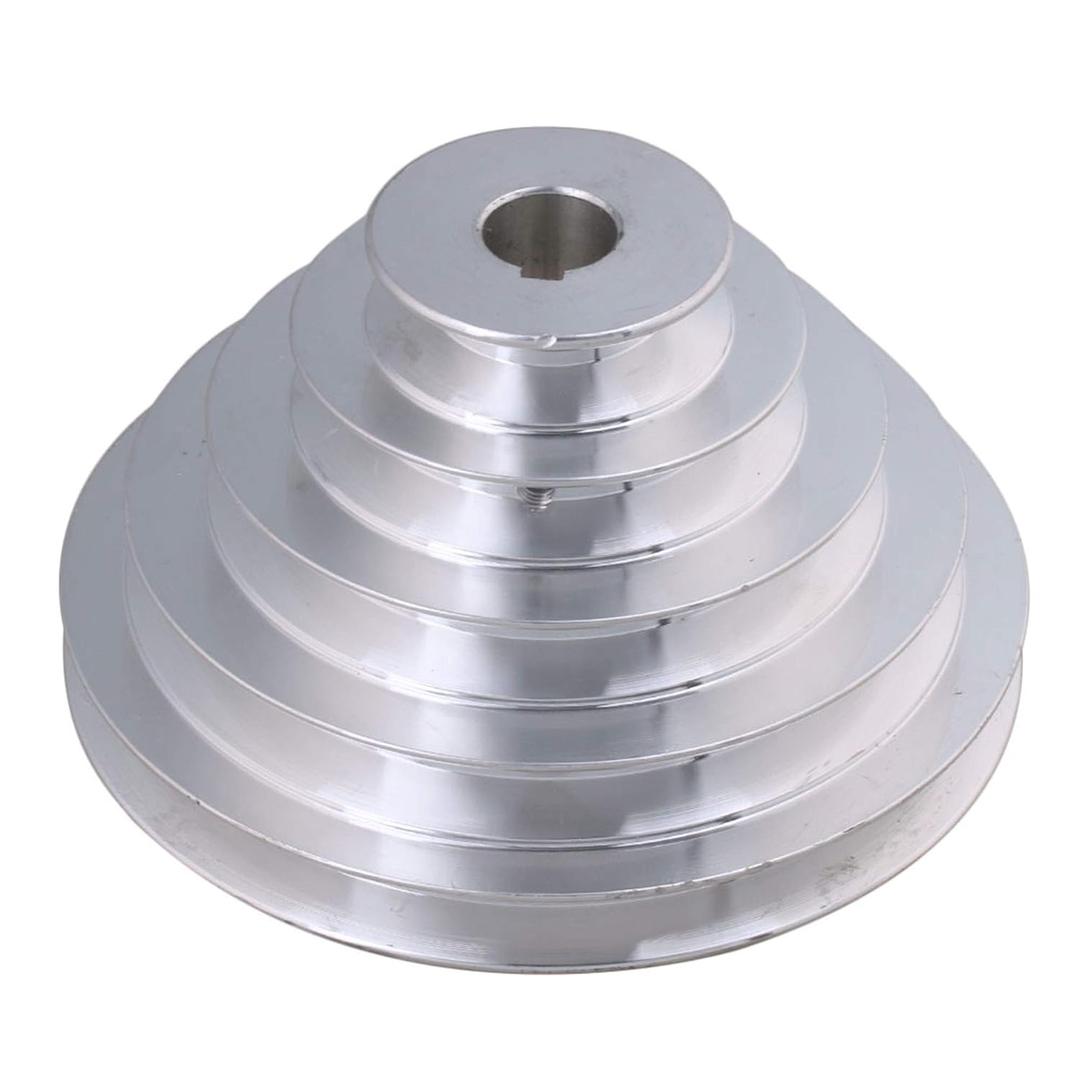 CNBTR 20mm Bore 54mm-150mm Outter Dia Aluminum 5 Slot A Type V-Shaped Pulley 5 Step Pulley Belt 12.7mm Belt Width