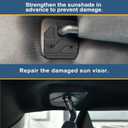 Sun Visor Repair Kit Fits for Dodge RAM 1500 Trucks 2019-2023, 1 pack Aluminum sun visor repair kit, Car Sun Visor Fixer, sun visor clip repair kit, Visor Clips for cars, Dodge Ram 1500 accessories