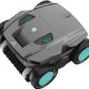 Cordless Robotic Pool Cleaner-Pool Vacuum for In ground Pools with Wall Climbing-120 Mins Running Time, Smart Navigation, 20Gal/Mins Poweful Suction, for Most Pools up to 1,500 Sq.ft, Cyan