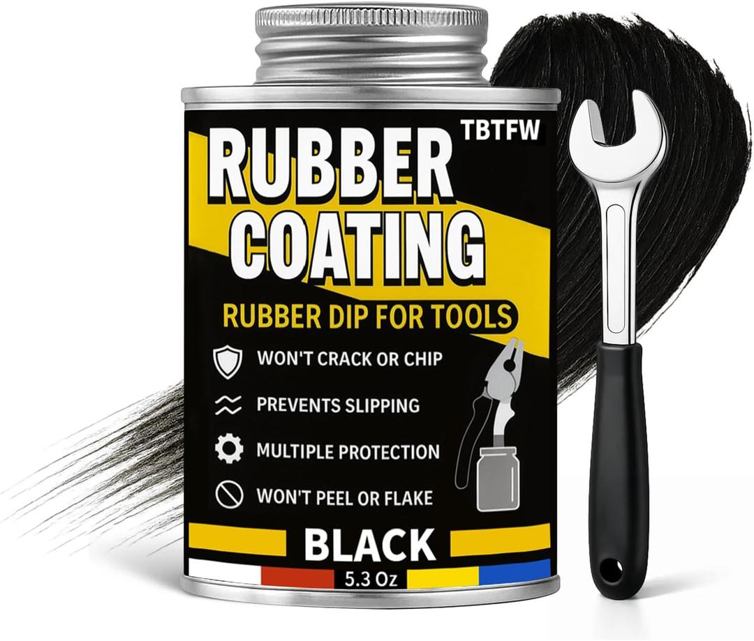 Black Peelable Liquid Rubber Coating, Liquid Rubber, Waterproof, Flexible, Breathable, Suitable for DIY Tool Repair(5.3 Oz)