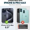 for iPhone 16 Pro Max Wallet Case with Stand,PU Leather Flip Credit Card Holder Slots (RFID Blocking),Compatible with Magsafe Magnetic Holder Phone Cover Women Men,Blue